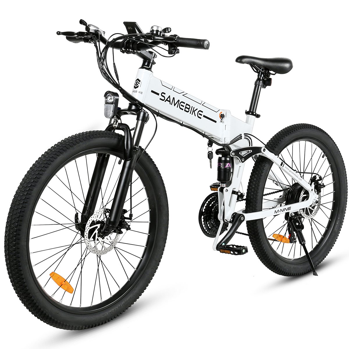 LO26-II SAMEBIKE 26" 750W powerful 48V/10Ah lithium battery 21 speeds folding electric mountain bike