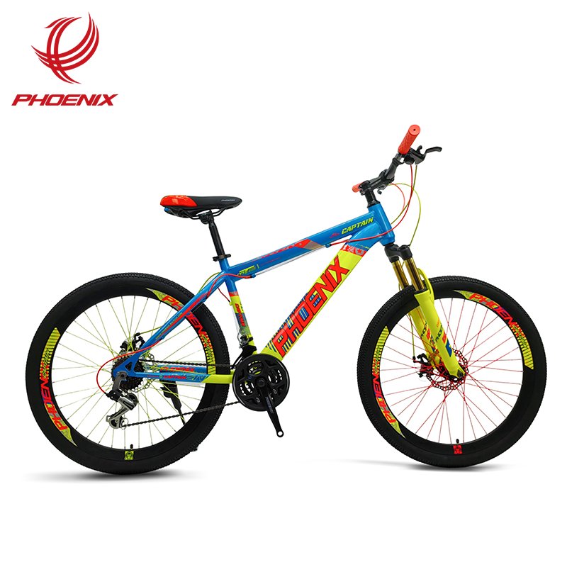 Phoenix Cheep MTB Bicycle 26 inch steel frame 24 speed Disc Brake Bicycle Adult Mountain Bike with Suspension Fork