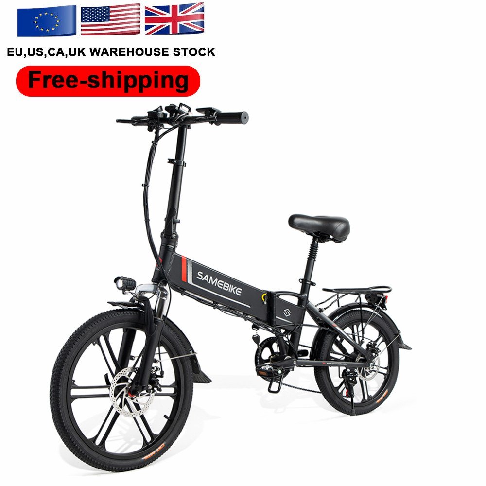 SAMEBIKE 48V 350W High-Speed 20 Inch Folding Electric City Bicycle 20LVXD30-II EU Stock