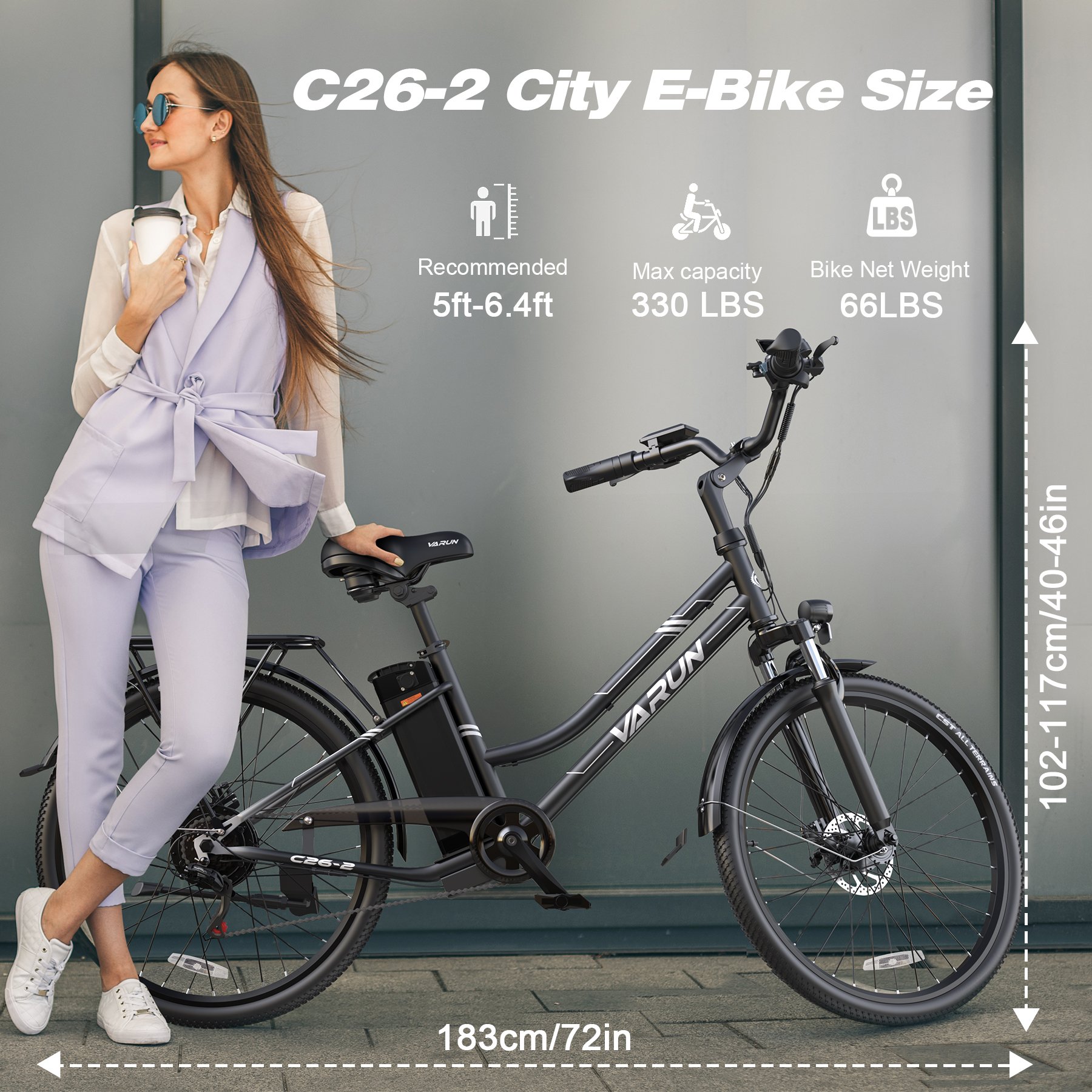 Ebike for Adults 500W 750W Electric Hybrid Bike 48V 7.8AH Long Rang City UEA EU Stock Best Electric Bicycle