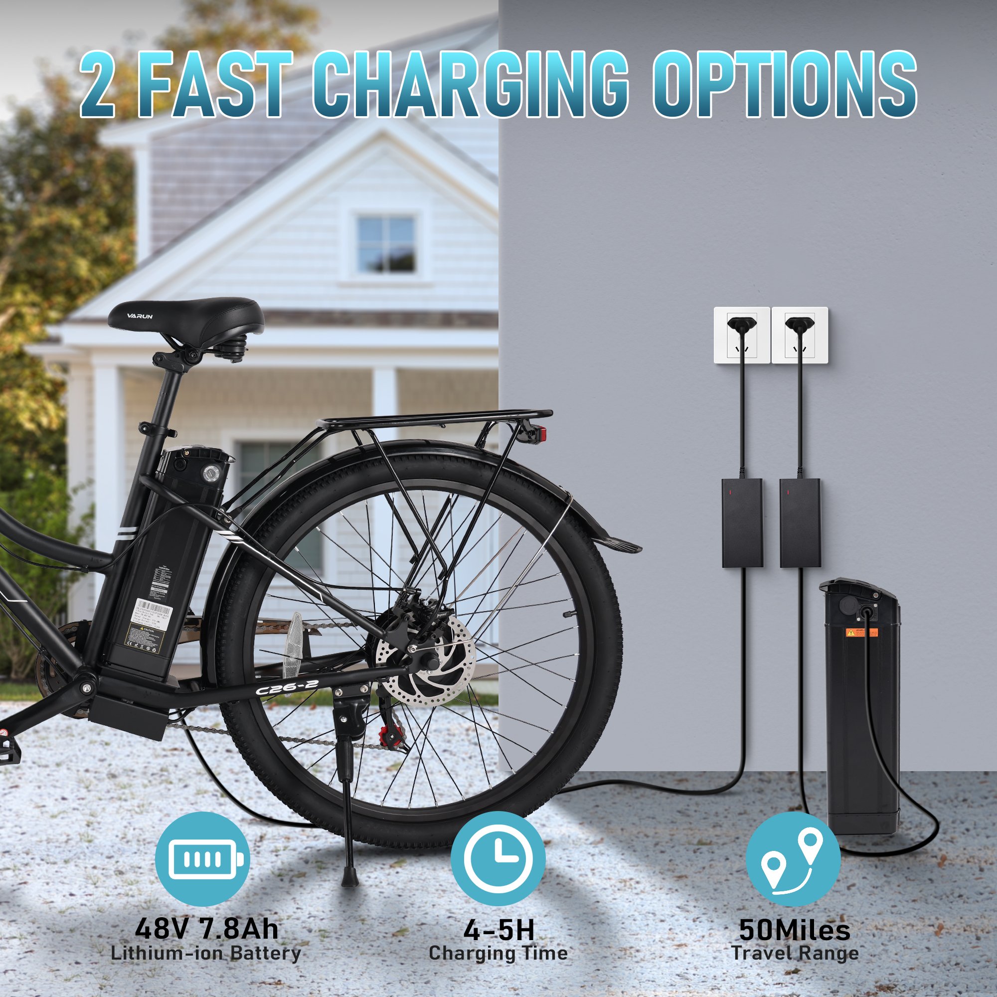 Ebike for Adults 500W 750W Electric Hybrid Bike 48V 7.8AH Long Rang City UEA EU Stock Best Electric Bicycle