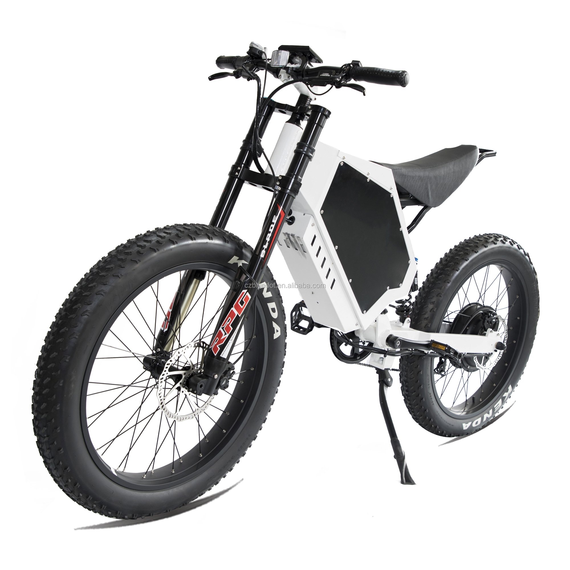 Big power 19" fat tire dirt electric motocross bomber electric e bike 72v 12000w mountain ebike
