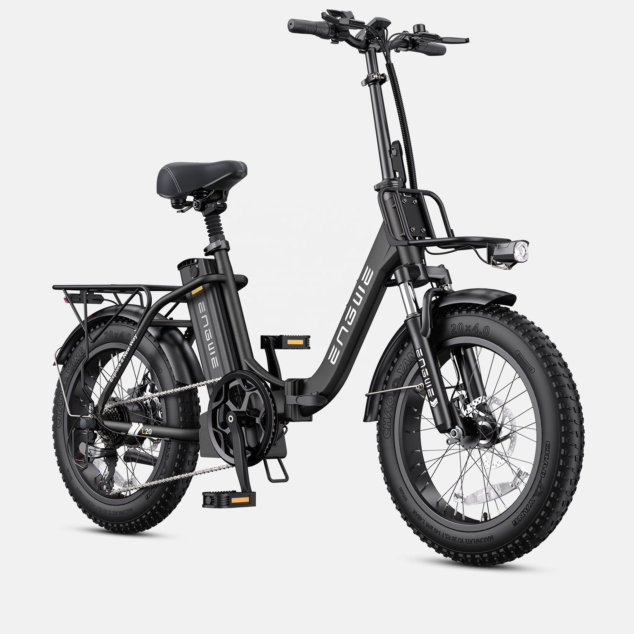 Us Warehouse 750W Motor Power Women's Electric City Bike 52V 13ah Pedal Assist Engwe L20 2.0 Folding Ebike