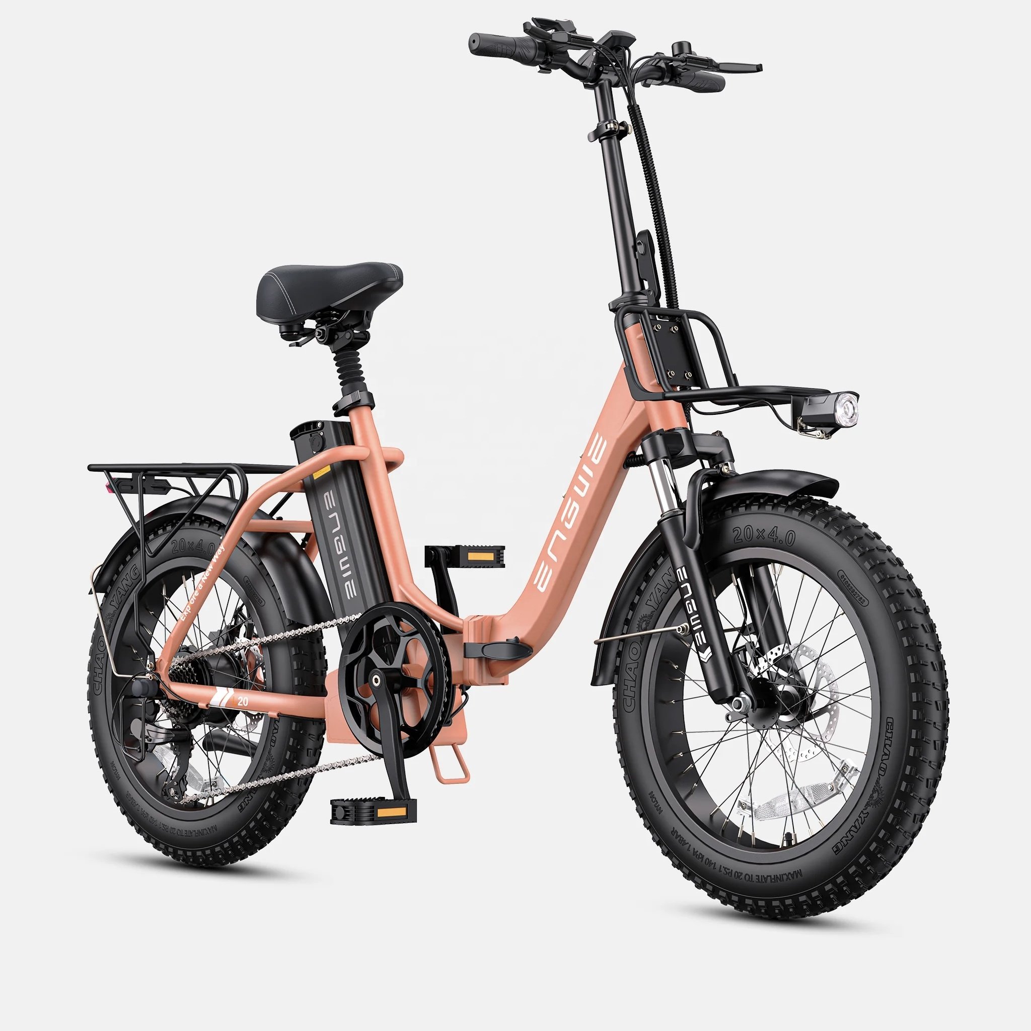 Us Warehouse 750W Motor Power Women's Electric City Bike 52V 13ah Pedal Assist Engwe L20 2.0 Folding Ebike