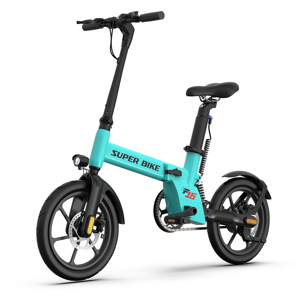 Angelol 16 inch alloy long range powerful 350w road electric mountain bike fat tire ebike