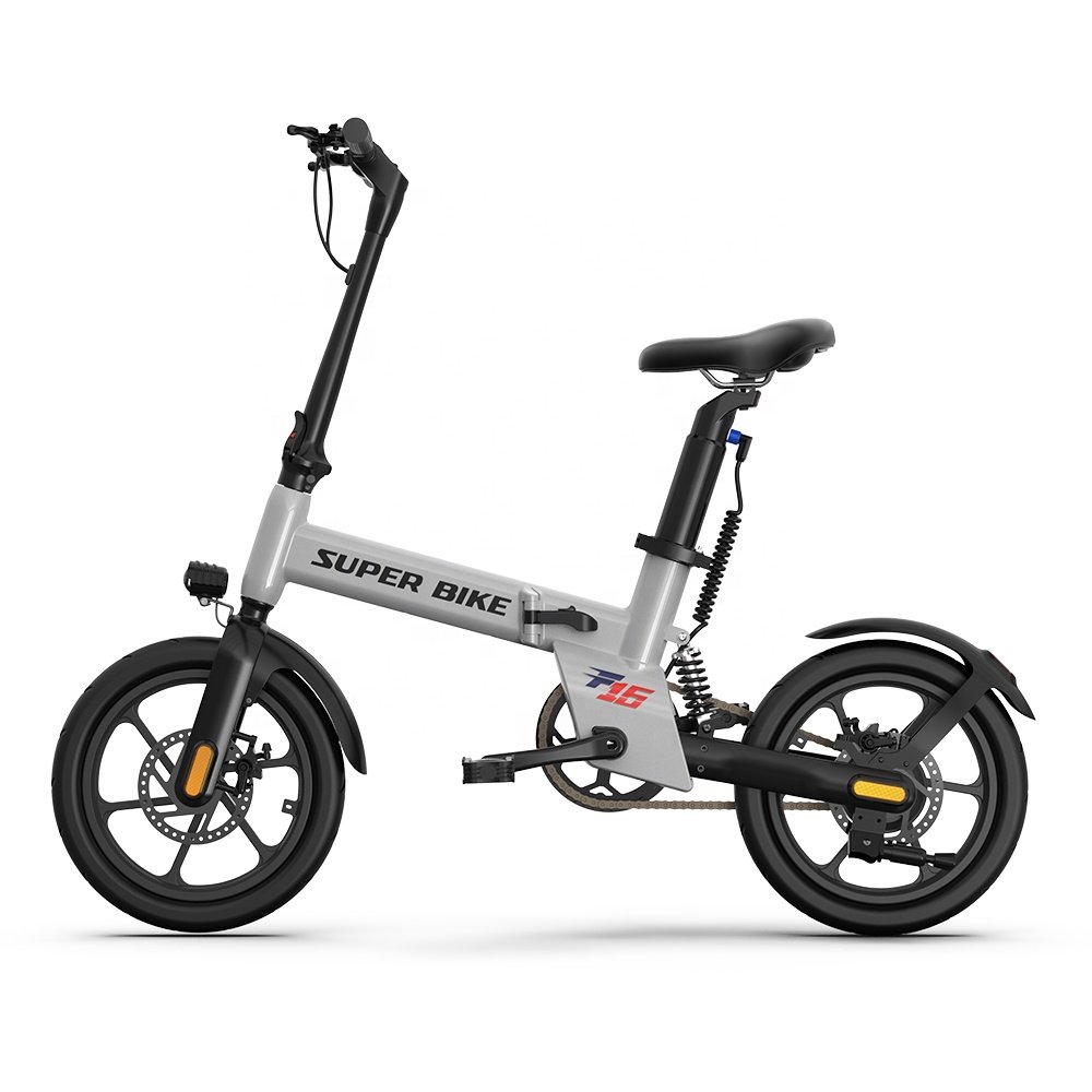 Angelol 16 inch alloy long range powerful 350w road electric mountain bike fat tire ebike