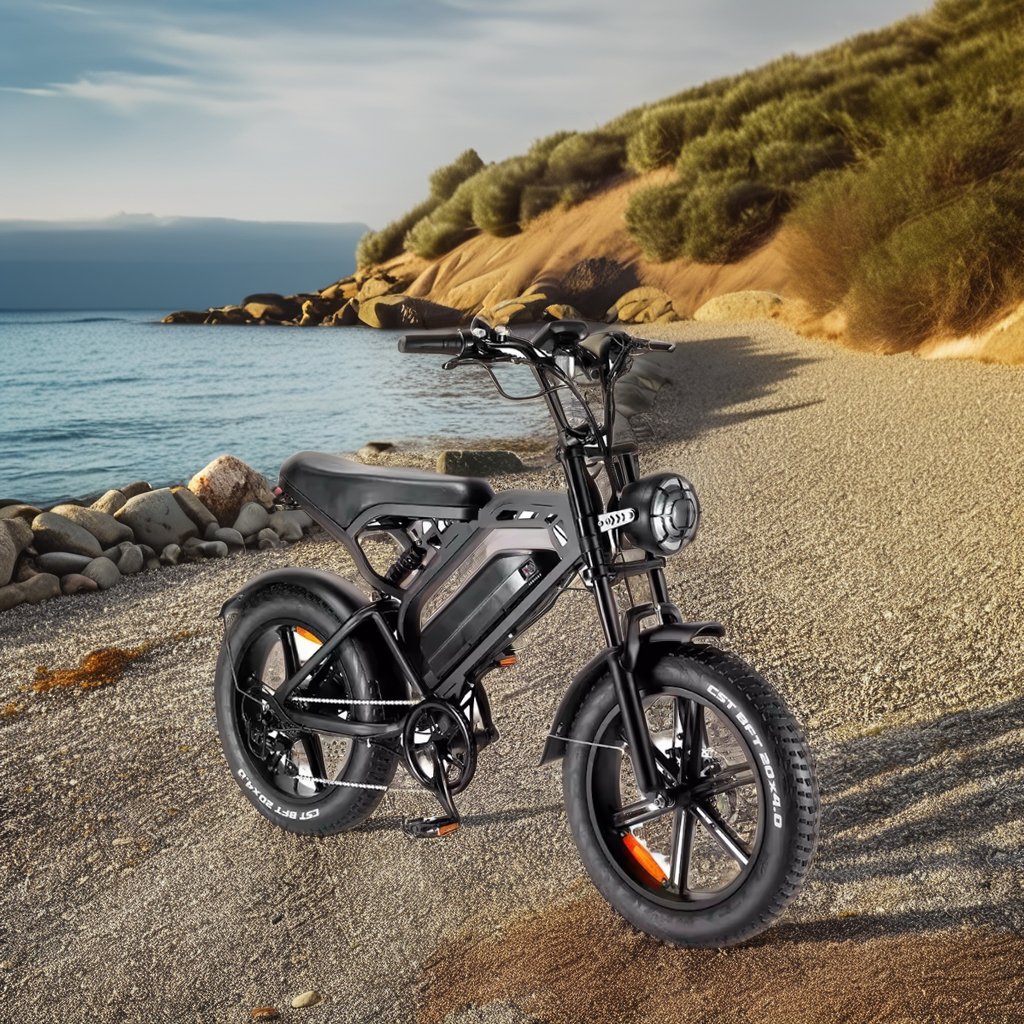 V20 Electric 20-Inch Fat Tire Adult E-Bike 750W 50km/h Speed Ready Stock UK EU USA Warehouse V20 Electric Mountain Bike Adults