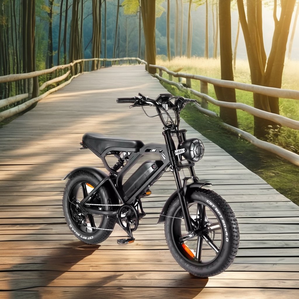 V20 Electric 20-Inch Fat Tire Adult E-Bike 750W 50km/h Speed Ready Stock UK EU USA Warehouse V20 Electric Mountain Bike Adults