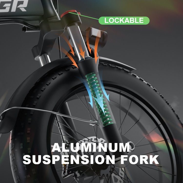Factory Supplier 20inch 20ah 500w Foldable Ebike Sports Electric Mountain Bike for Adult city Fat Tire Electric Folding Bicycle