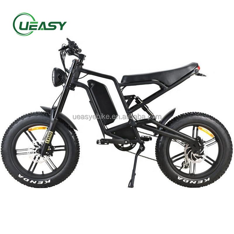 Retro electric hybrid bike fat tire 20 inch electric mountain bike K7 long range ebike