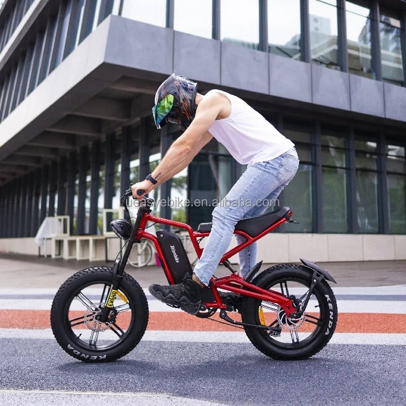 Retro electric hybrid bike fat tire 20 inch electric mountain bike K7 long range ebike