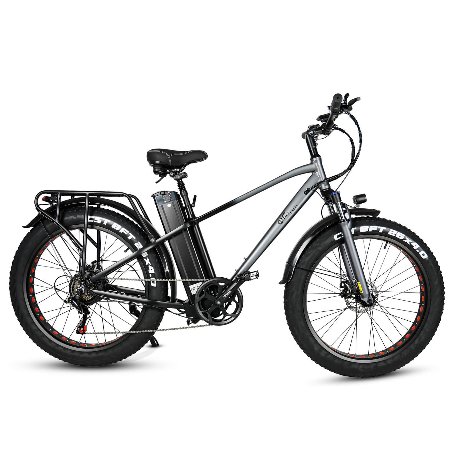 Electric Folding E-Bike with 20 Inch Tire 48V 5 Speed 750W Motor adult fat tire beach electric bike long seat custom e-bike