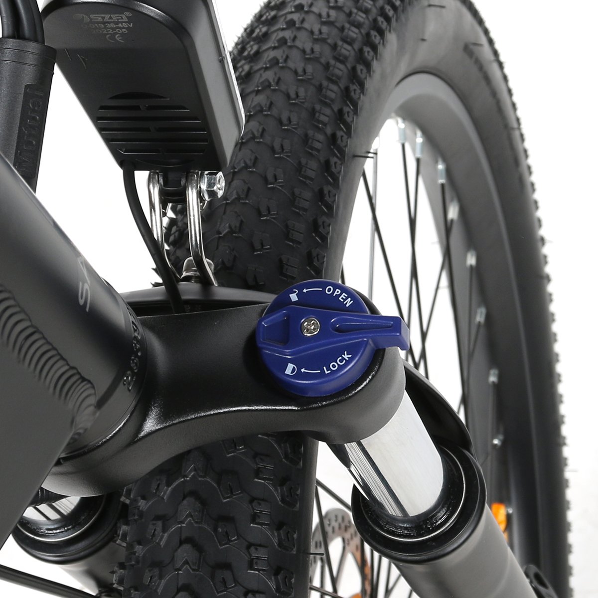 LO26-II-YD 26" Samebike 900W Powerful Lithium Battery 2.35' Tire 21 Speeds Folding Electric Mountain Bike