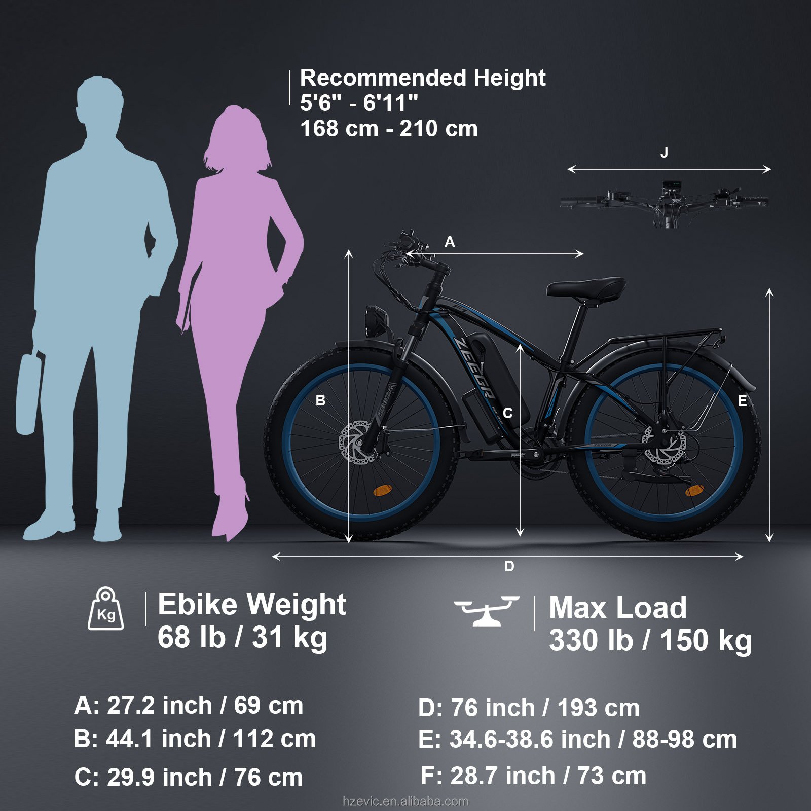Factory Adult 26 Inch Beach Cruise E Bike 48V 16Ah Battery 1000W Ebike ZEEGR Electric Bicycle Fat Tire Electric Mountain Bike
