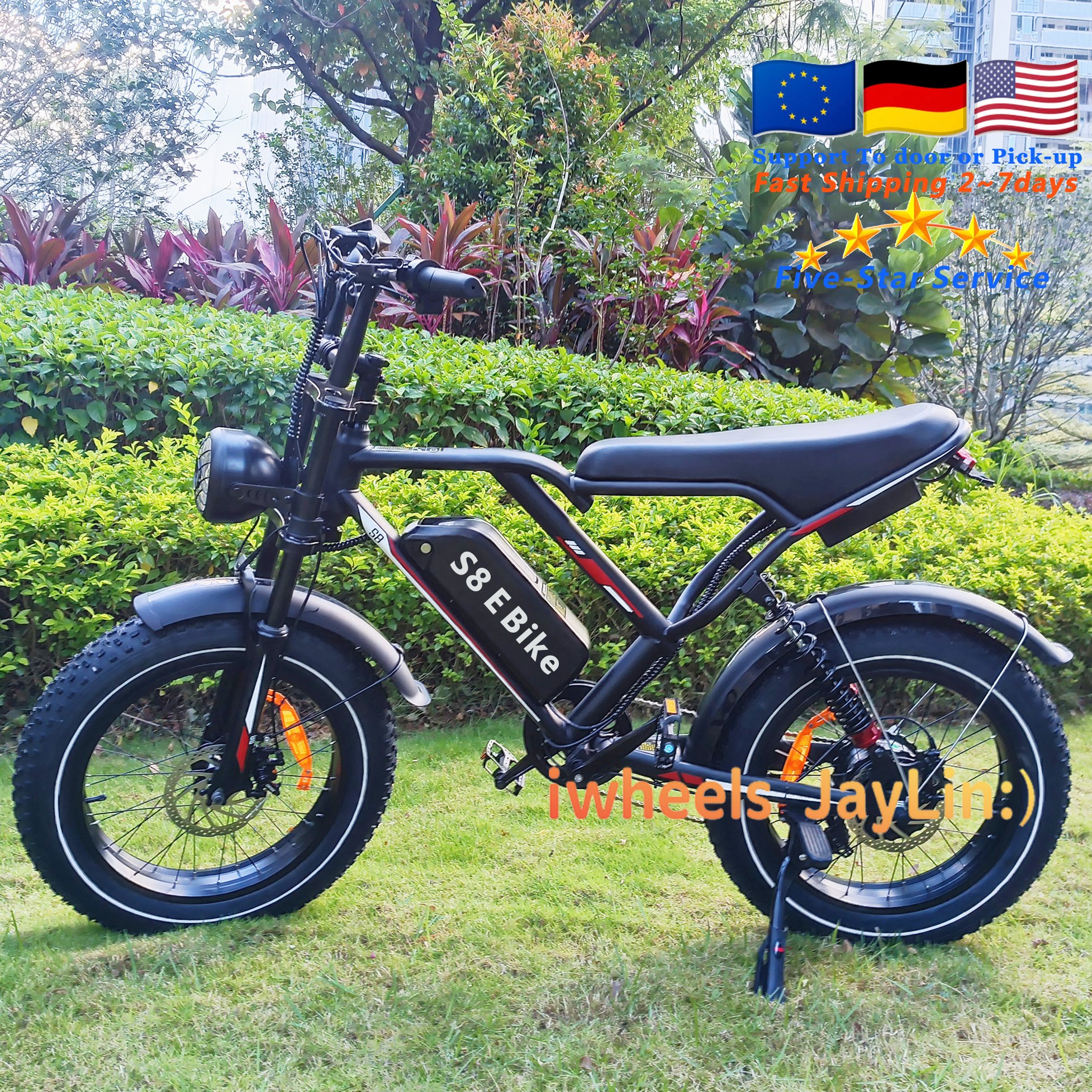 EU NL Stock 48V Electric Fatbike 20inch 250W Netherlands Fietsen V8 V9 G60 Electric City Bike 1000W Road E-Bike Holland Fietsen