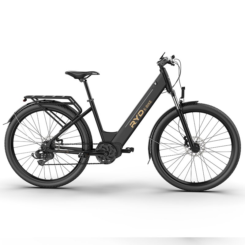 250W 27.5inch Mid-drive frame battery Electric City bike e bike with Bluetooth LCD Display