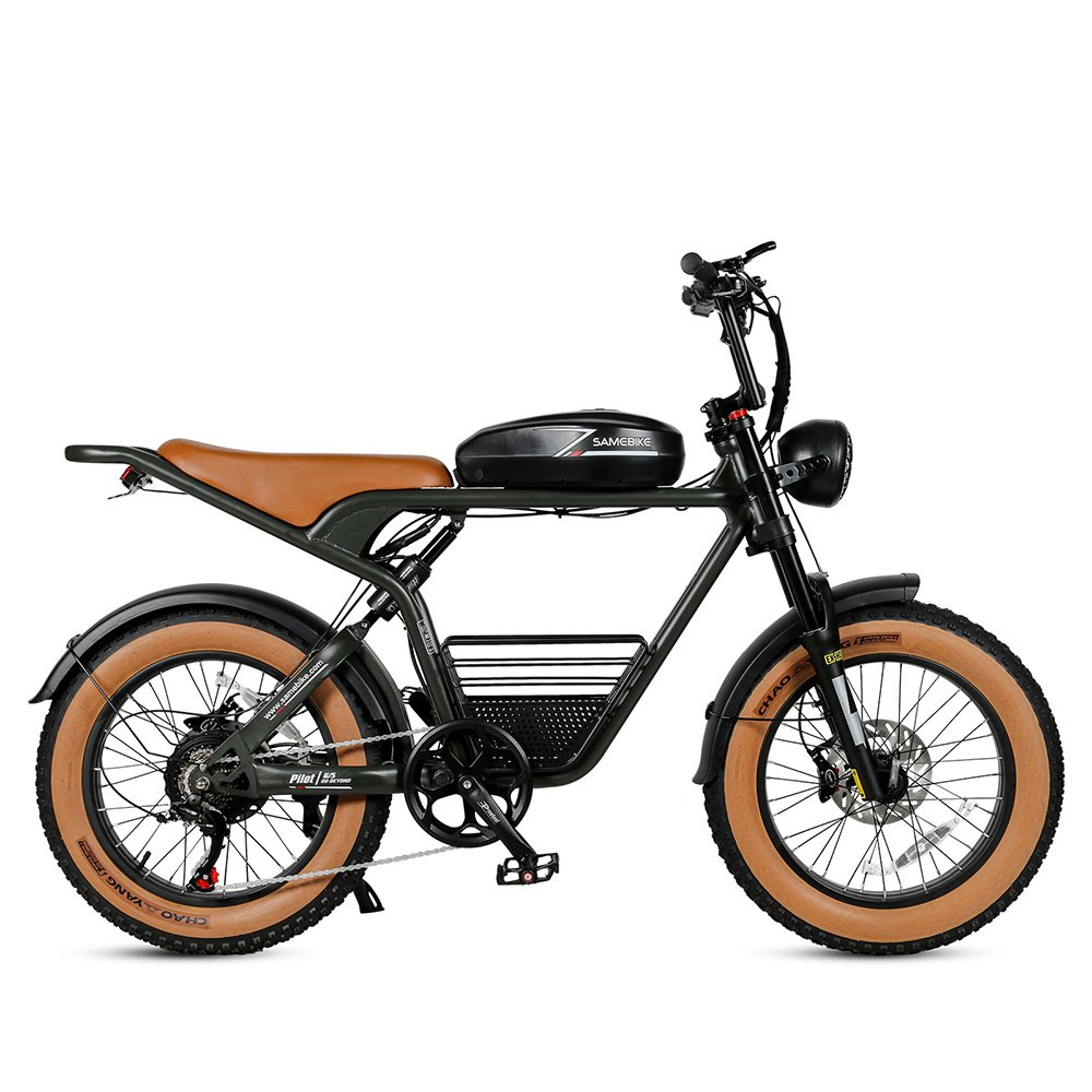 2024 Retro Style SAMEBIKE Factory 20" Aluminum Alloy 48V 32Ah Long range 1200w Fat tire ebike fat electric mountain bike