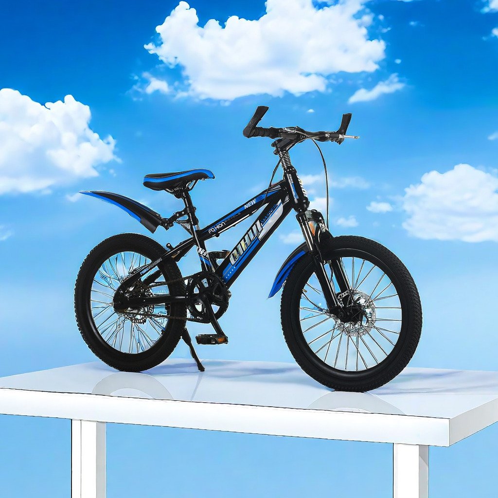 Durable Kids' 6-Speed MTB Bike Conquer All Terrains with Sizes 18" 20" and 22"