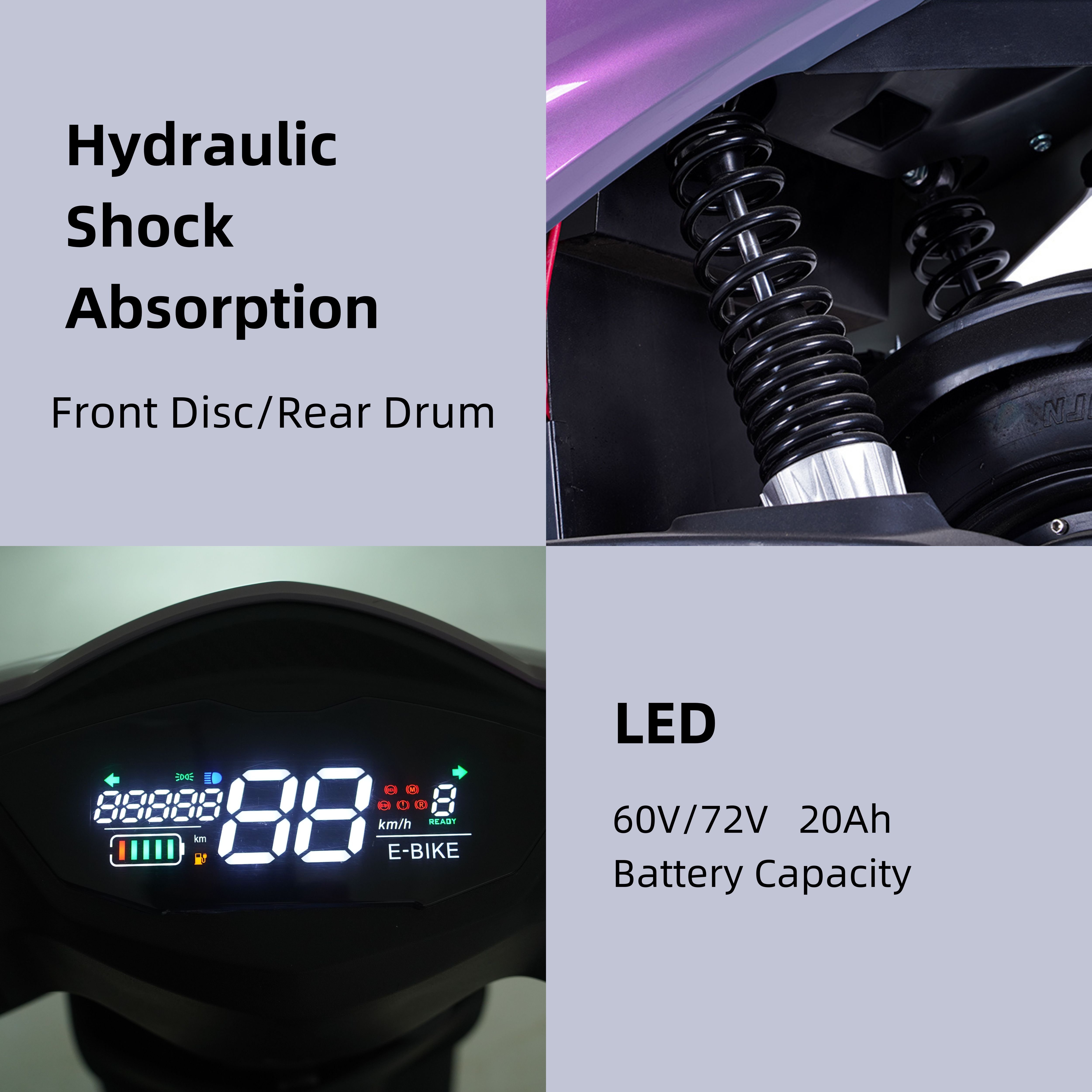 72 V Electric Moped Adult 60v Scooters Electric 800w 1000w 2000w Chopper Electric Motorcycle Adult For Sale