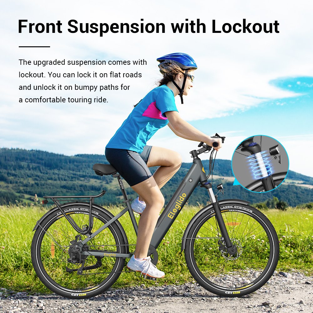 Eleglide T1 Step-Thru Electric Moped Bike bicycle electric price 27.5 CST Tires 7 Speed Shimano Trekking electric bike in eu