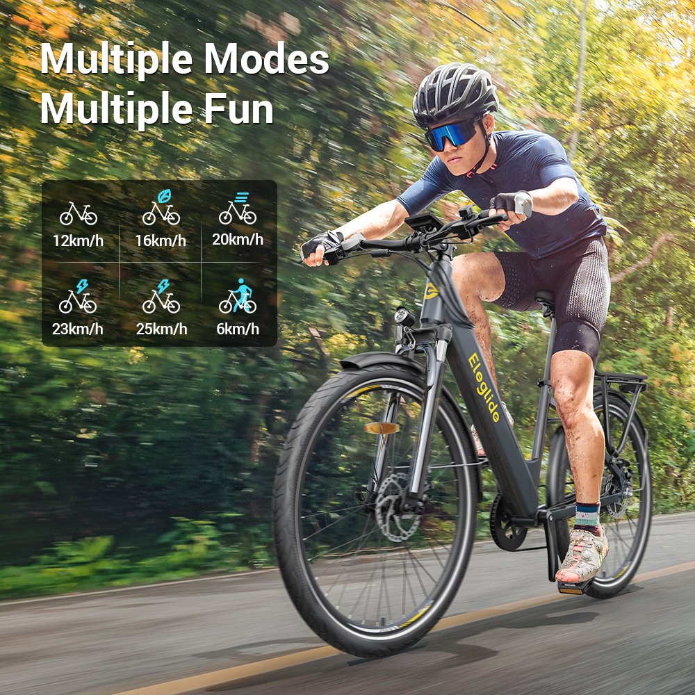 Eleglide T1 Step-Thru Electric Moped Bike bicycle electric price 27.5 CST Tires 7 Speed Shimano Trekking electric bike in eu