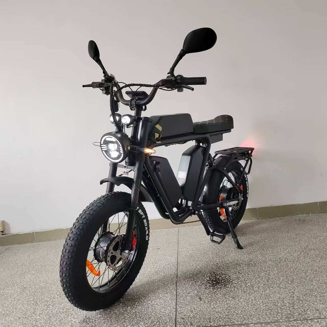 2000W Dual Motor Fat ebike 52V66AH Hydraulic Brake Full Suspension 60kmh Fast Long Range Aluminum Frame Electric Mountain Bike
