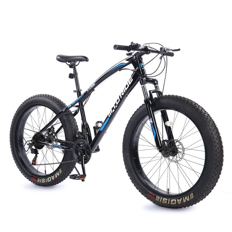 New 26 Inch 21 Speed Beach Snow Bike Shock Sorption Disc Brake Mountain Bicycle Widened Tire Fatbike Off Road Bikes For Adult
