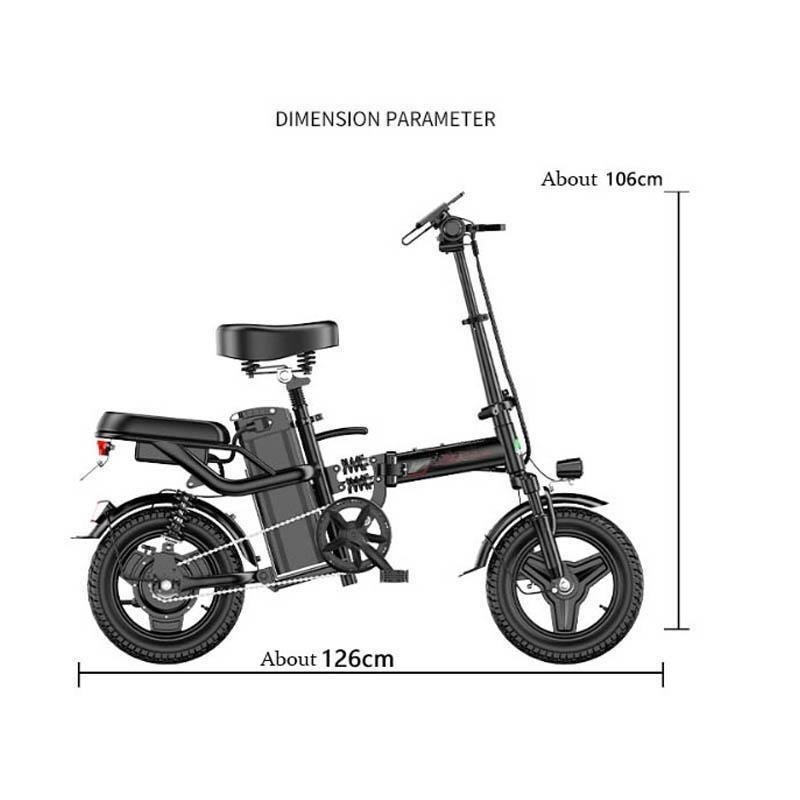 Hot sell cheap Mini 400W 14 inches Electric City Bike Folding Adult Battery-Powered Scooter with Steel Frame 48v Voltage