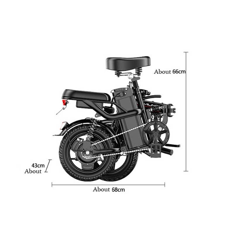 Hot sell cheap Mini 400W 14 inches Electric City Bike Folding Adult Battery-Powered Scooter with Steel Frame 48v Voltage