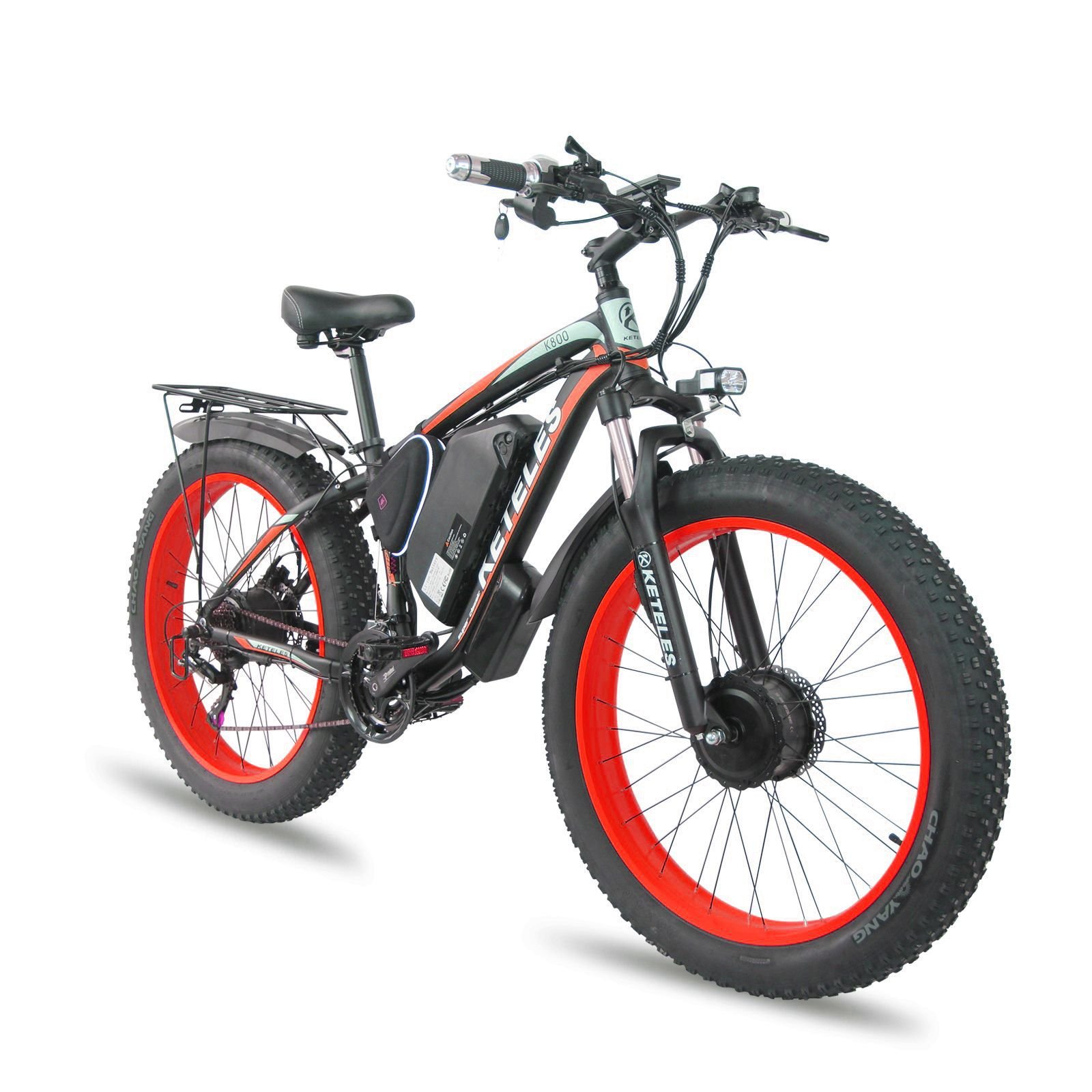 Fat Ebike EU European Fat Tire 26 Inch Dual Motor MTB 2000W Full Suspension Mountain Snow E Bike Electric Bicycle