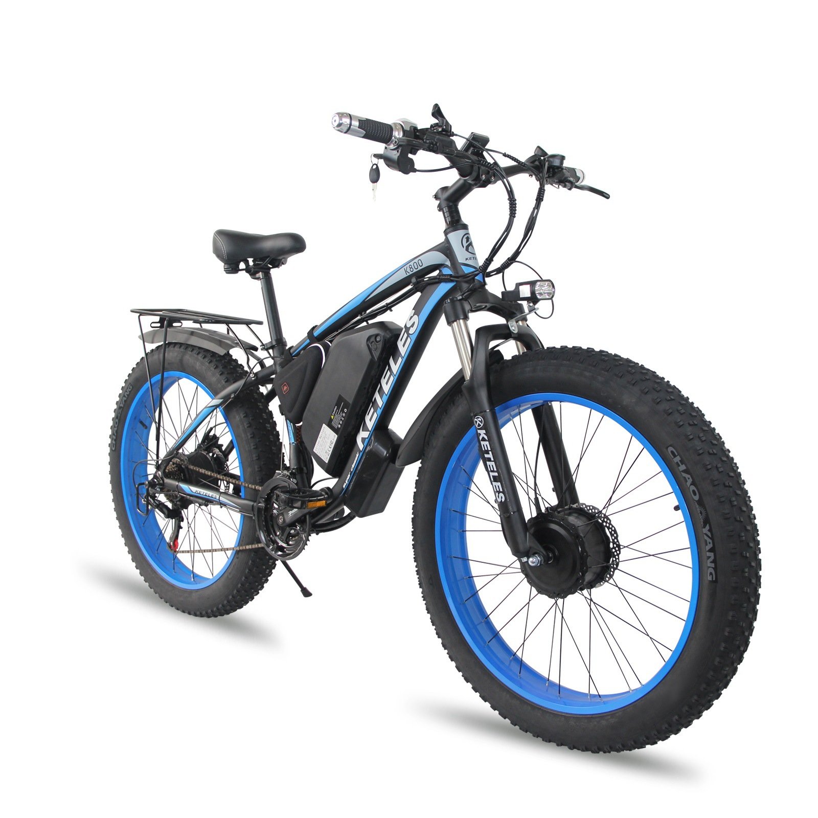 Fat Ebike EU European Fat Tire 26 Inch Dual Motor MTB 2000W Full Suspension Mountain Snow E Bike Electric Bicycle