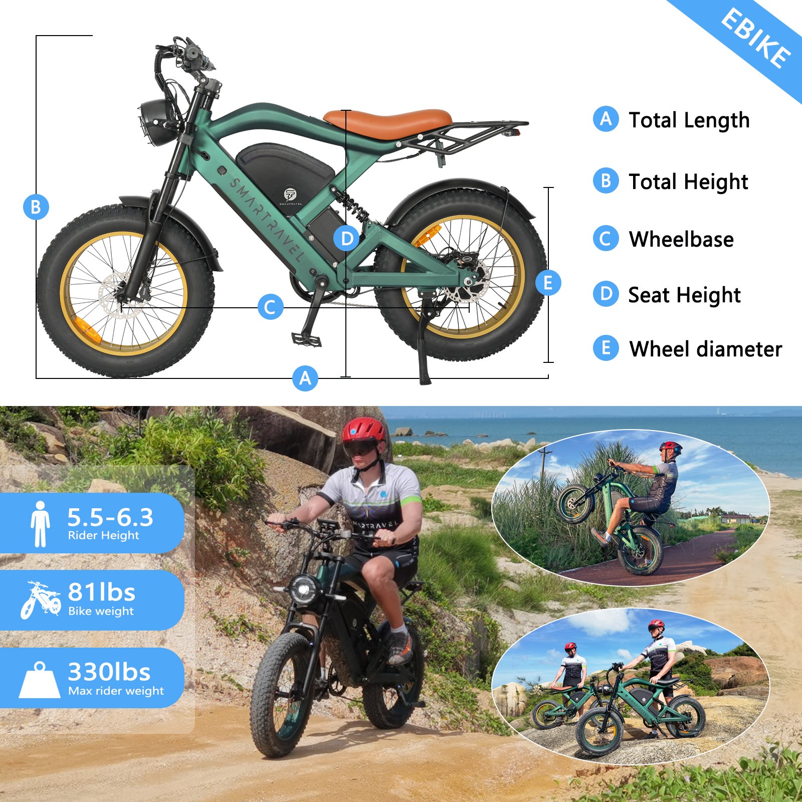 Ready Stock 1200W Electric Mountain Bike US Warehouse 26inch Offroad E-Bike 60km/h Urban Electric Bicycle 20AH Lithium Battery