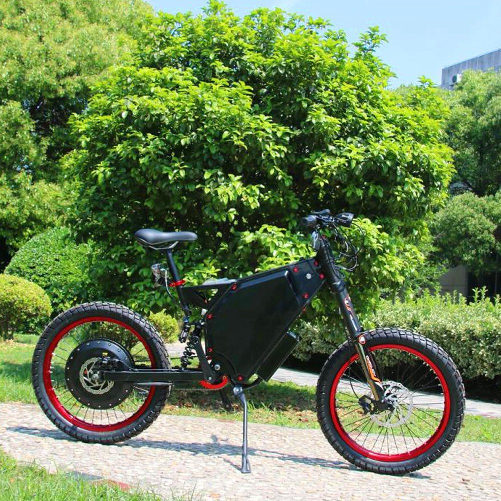 Big Power 19" Fat Tire Dirt Enduro Bike Stealth Bomber Electric E bike 72v 12000w Mountain Ebike