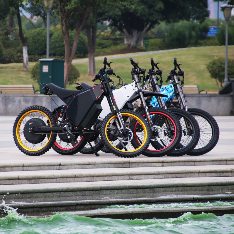 Big Power 19" Fat Tire Dirt Enduro Bike Stealth Bomber Electric E bike 72v 12000w Mountain Ebike