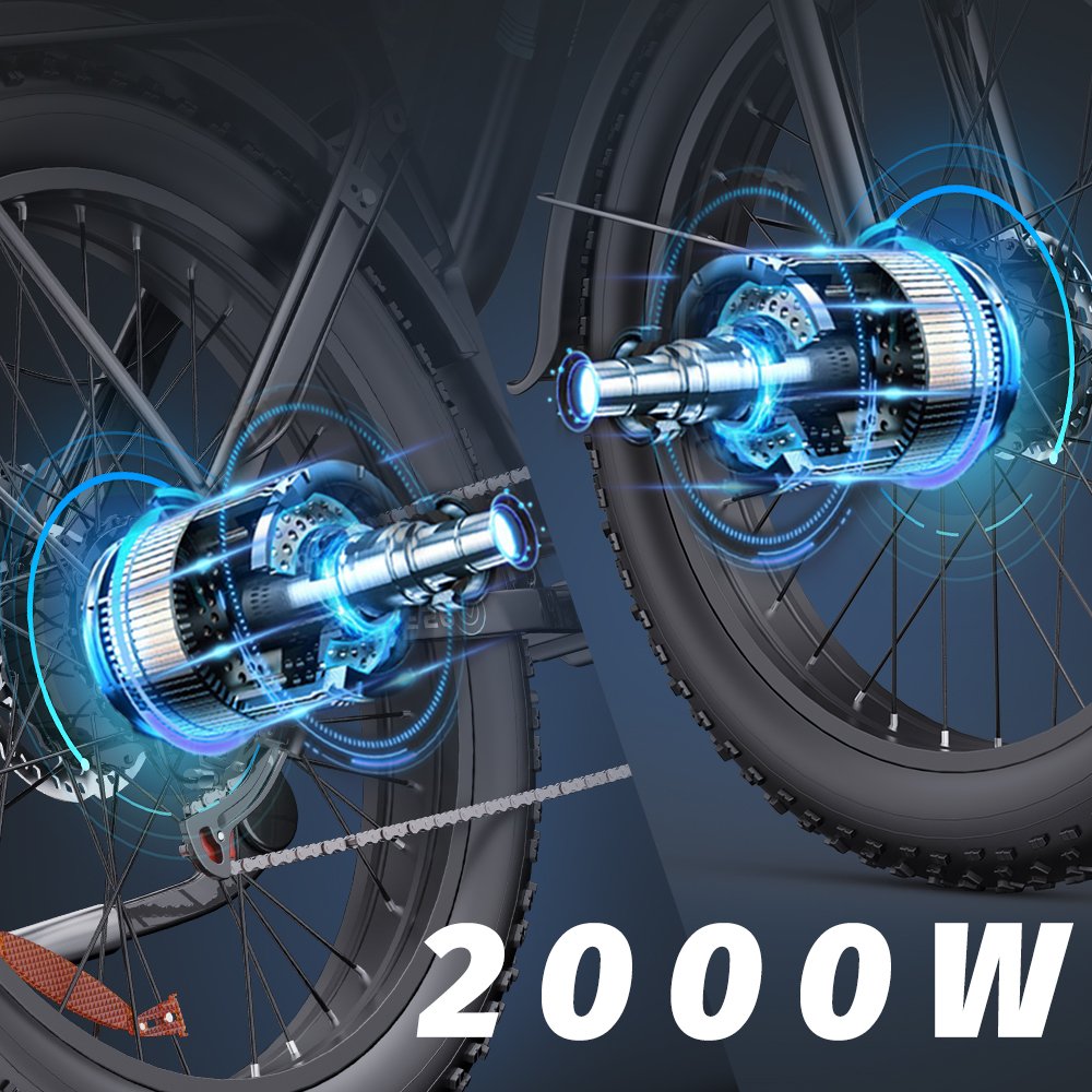 Wholesale 20-Inch Adult Electric Mountain Bike 2000W Ebike Aluminum Alloy Frame Lithium Battery Electronic E-Bike Mtb E-Bike