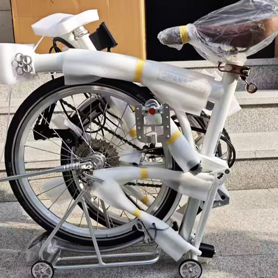 CRANSTO Full Shockingproof Frame 9-Speed 16 inch V Brake Lightweight and Portable Outdoor Folding City Bicycle