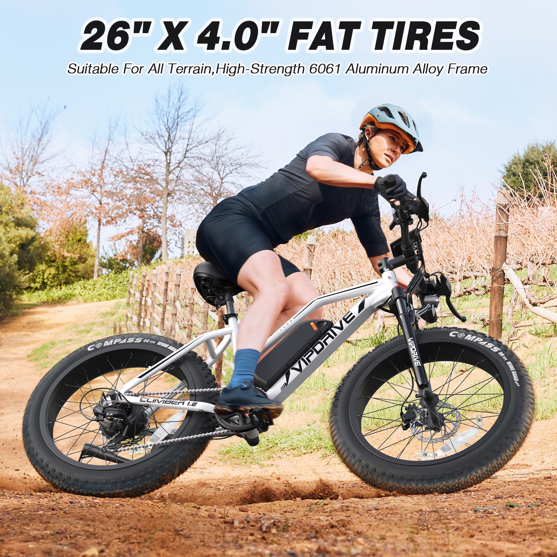 USA Stock 48V 13AH 500W Ion Fat Tire Electric Mountain Bike Full Suspension Multi Mode LCD Display Sport Ebike For Adults