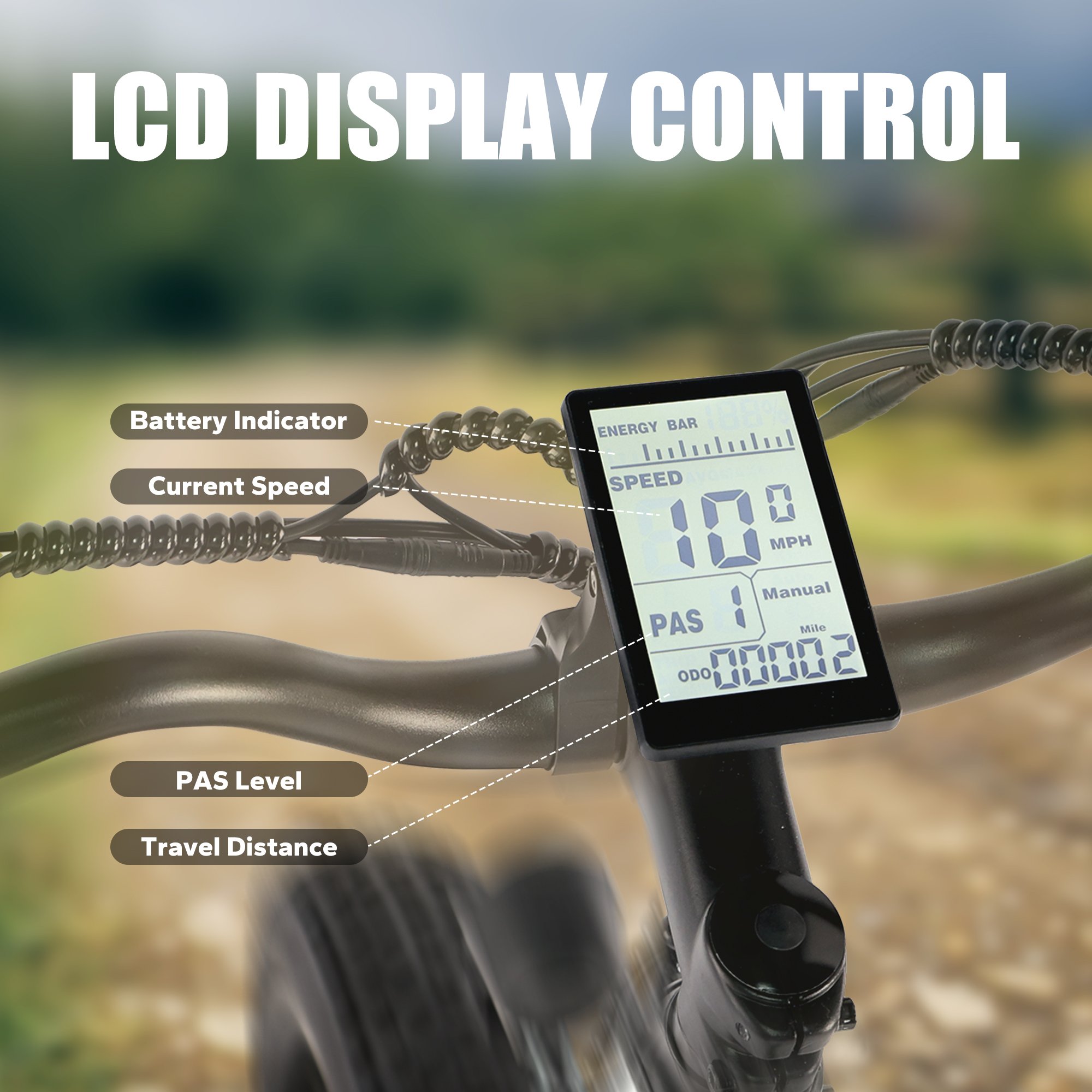 USA Stock 48V 13AH 500W Ion Fat Tire Electric Mountain Bike Full Suspension Multi Mode LCD Display Sport Ebike For Adults