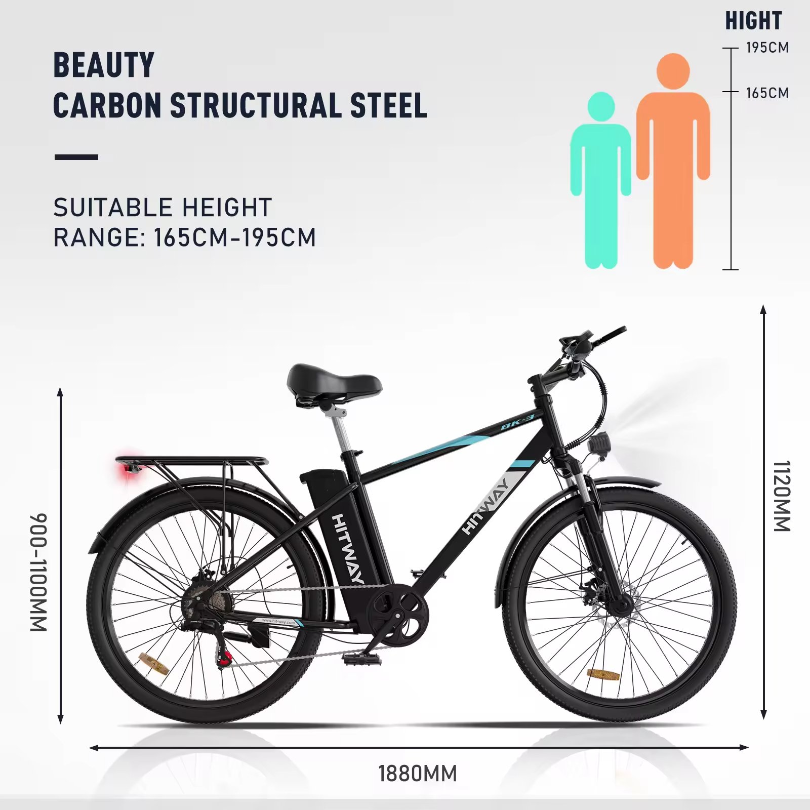 EU UK Stock BK3S Adult Ebike Fast Deliver Road Electric Bicycle 36V 14Ah Removable Battery 250W 26 inch City Electric Bike