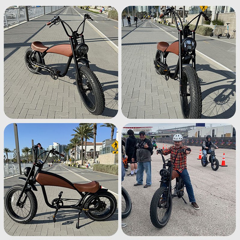 Bisek Electra Retro Electric City Bike with 1000W 500W Motor 48v 15ah-20ah Lithium Battery Rear Hub Motor US Warehouse