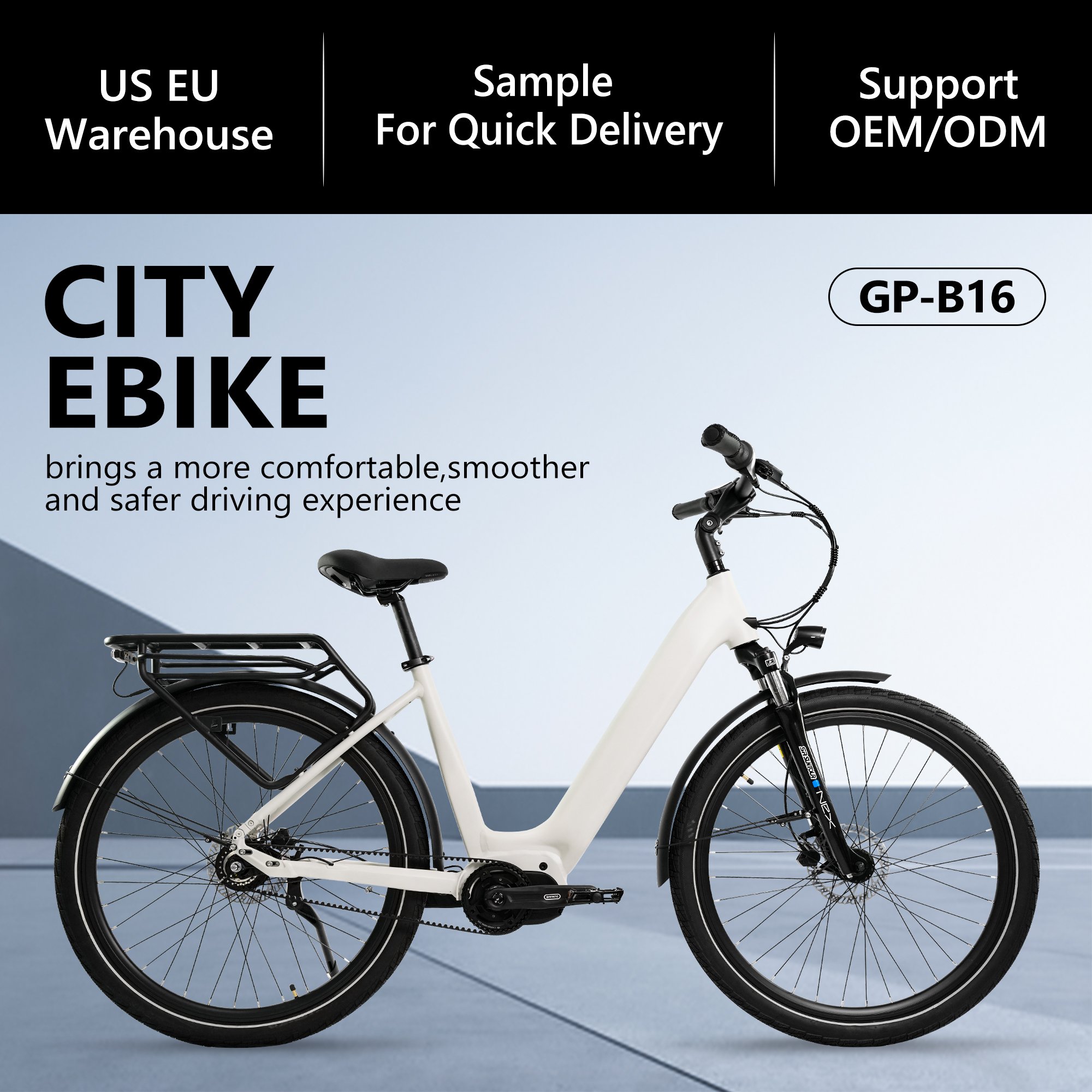 Greenpedel USA EU Warehouse Lithium Battery Electric City Bike 7 Speed 27.5''X2.1 electric bicycle 250W City ebike
