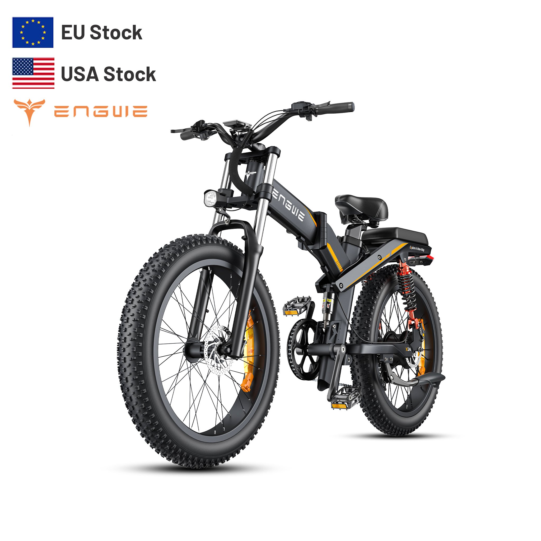 EU Warehouse ENGWE X24 Aluminium City Bike 48V 29.2Ah Ebike for Adults 1000W Electric Fat Tire Bike