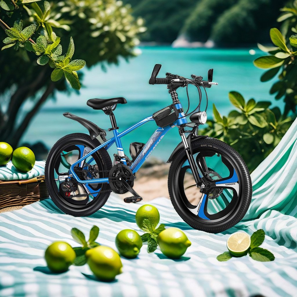 Durable 21-Speed Kids' MTB Bike robust mountain bike in 18" 20" and 22" sizes on all terrain