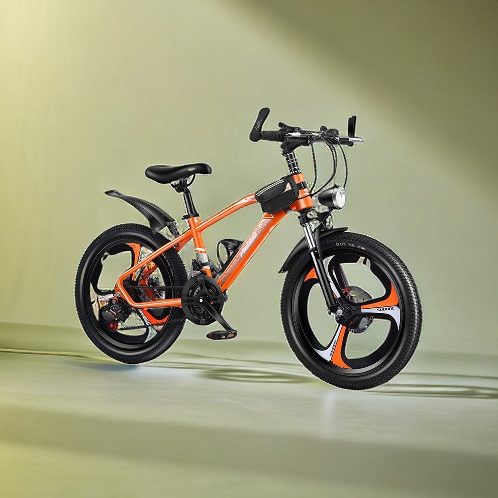 Durable 21-Speed Kids' MTB Bike robust mountain bike in 18" 20" and 22" sizes on all terrain