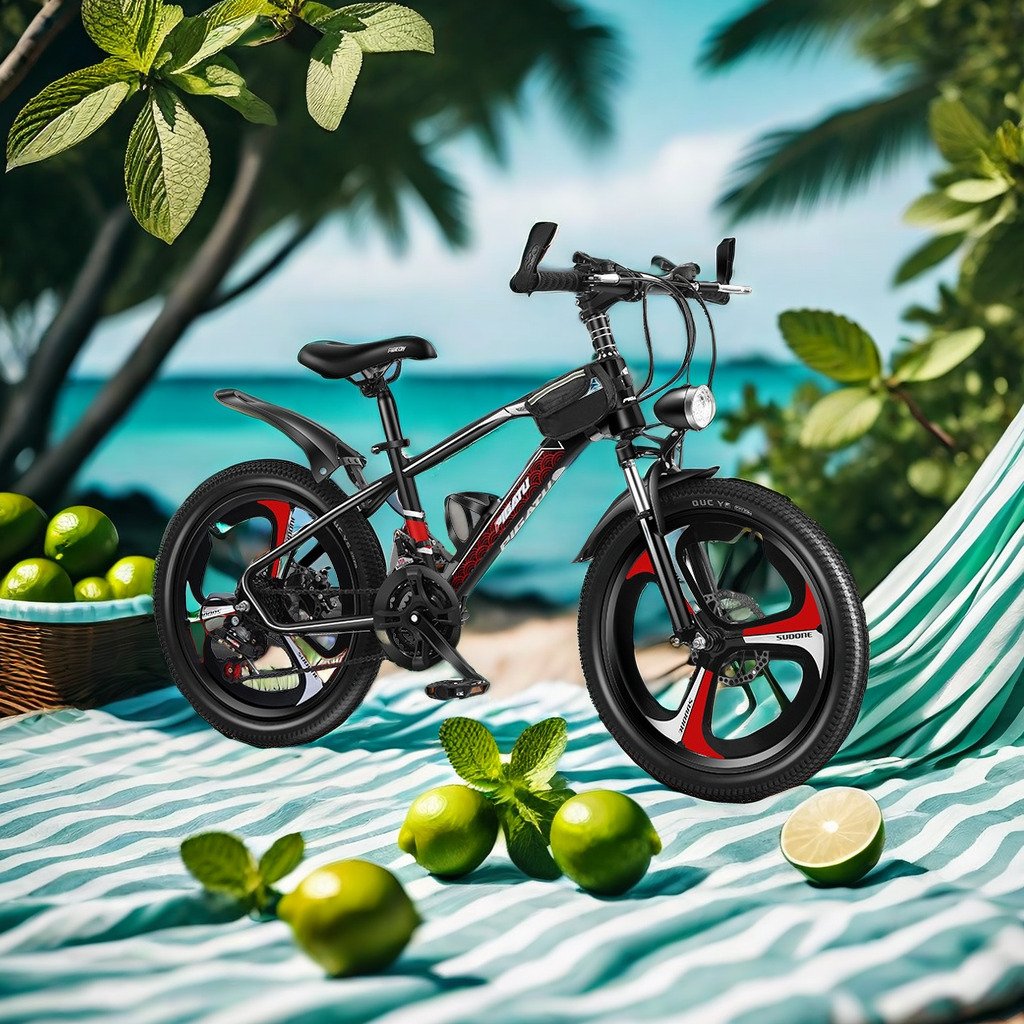Durable 21-Speed Kids' MTB Bike robust mountain bike in 18" 20" and 22" sizes on all terrain