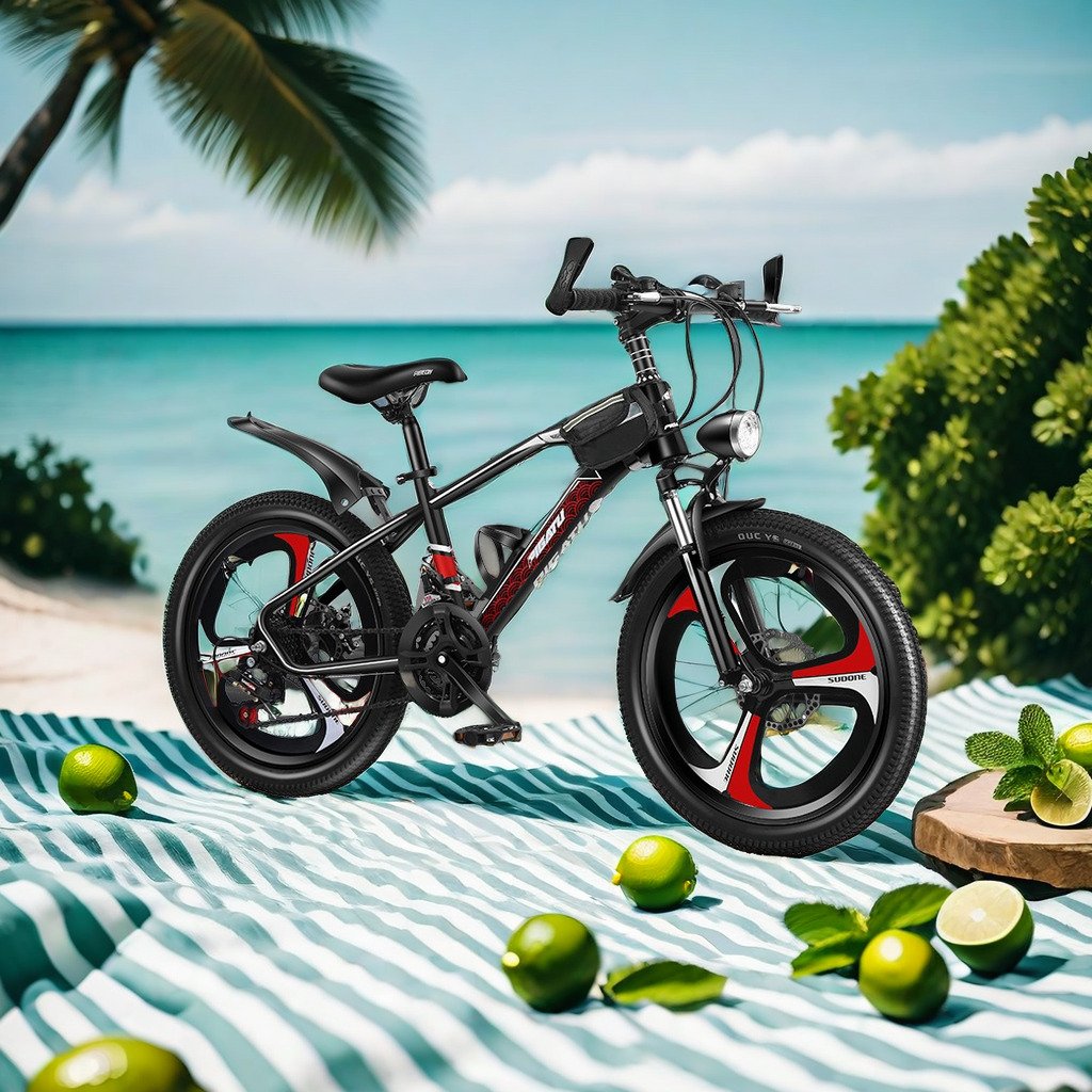 Durable 21-Speed Kids' MTB Bike robust mountain bike in 18" 20" and 22" sizes on all terrain
