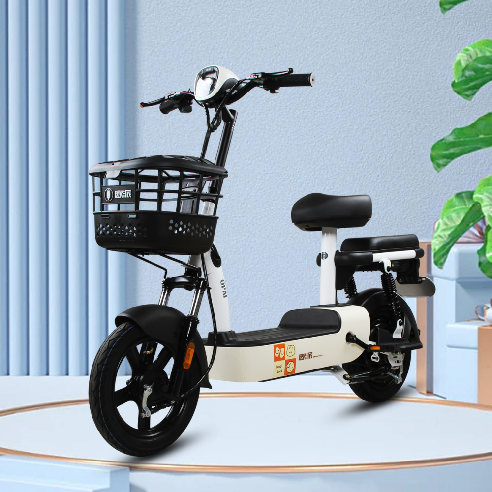 OPAI EU Hot Sale EEC COC CE Wholesale Electric Bicycle 2 seat Portable Scooter Quality 350W Adult Electric Cheap City bike