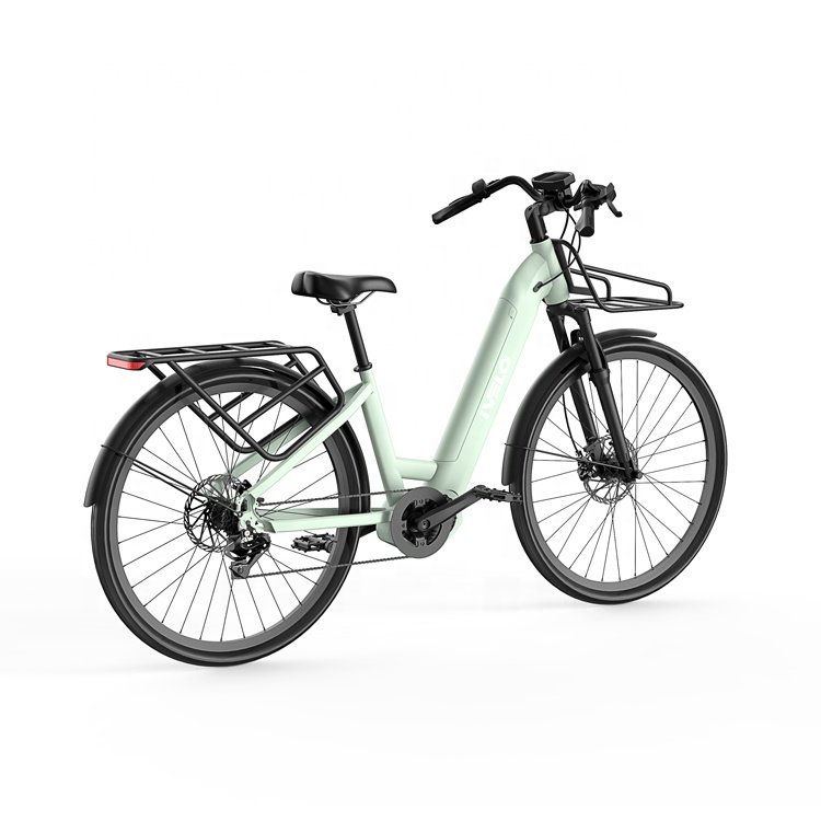 Swappable Battery 36V 13Ah 500W Electric City Bike 700C Commuting City Ebike for Ladies Bicycle