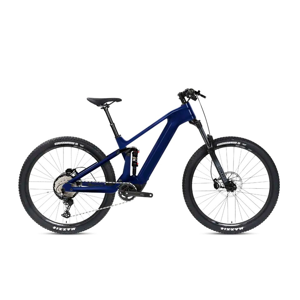 Factory wholesale 48V 500W Carbon mid drive Full Suspension Electric Mountain Bike