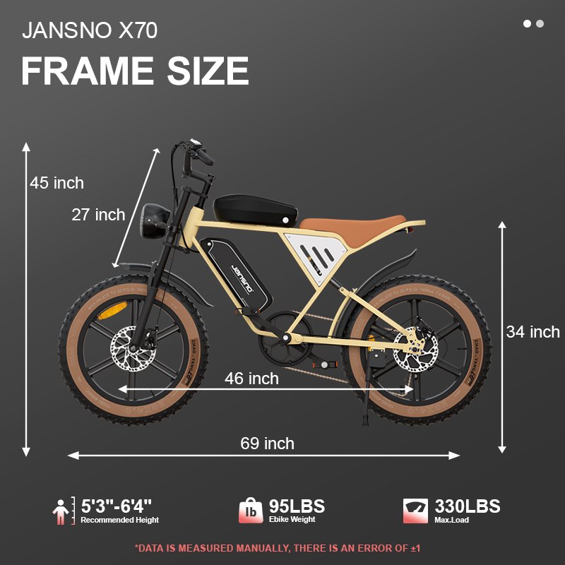 750W Moped Style Ebike Full Suspension 20" Fat Tire 34AH Electric bike 30MPH 120Miles Electric Motorcycle E Bike for Mountains